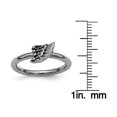 thumbnail image 4 of Sterling Silver Black-Plated Angel Wing Ring, 4 of 7