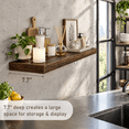 Brown 2-Pack 35.5"W x 8"D Rustic Wood Floating Shelves for Wall ...