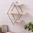 thumbnail image 6 of Raindrops Hexagon Shelves Three Tier Shelf Hanging Bookshelf, 6 of 8