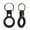 Black, variant on Key Chain Ring Cover Snap Closure Protective Leather Case for AirTag