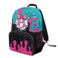 thumbnail image 6 of Yspwyqan Baseball Bow Backpack for Teens Girls, Ice Cream Drip 17 Inch Large Capacity Laptop Backpack, Side Pockets, Adjustable Straps for High School College, 6 of 7