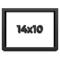 14x10 Shadow Box Frame Black | 1 inches Deep Real Wood Contemporary Shadowbox Display Frame | UV