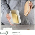 thumbnail image 4 of DOWAN Ceramic Butter Dish with Lid, Gray, Large, 4 of 6