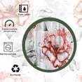 thumbnail image 5 of Red Flowers and Grey Leaves Shower Curtain Sets,Watercolor Rose Floral Bathroom Curtains,Modern Minimalist Bath Curtain, Waterproof Fabric with 12 Hooks 72x72 Inches, 5 of 6