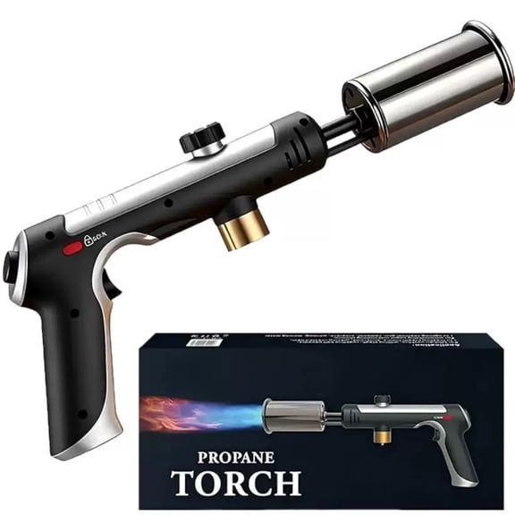 Propane Torch–Adjustable High-Heat Blow Torch, 3272°F Instant Ignition Torch Gun with Safety Lock,for BBQ,Grilling,Welding,Campfire,DIY Projects,Compatible with Standard Gas Tanks