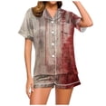 thumbnail image 3 of MKLEKYY Conjunto De Pijama De Mujer Casual Con Pantalones Cortos, 3 of 4