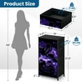 thumbnail image 3 of Boho Dresser for Bedroom with 4 Storage Drawers Marble Blue Ultra Violet Black Abstract Neon Purple Wave Gradient Dressers Chest of Drawers Steel Framed Fabric Closet Organizers for Entryway, 3 of 7