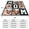 thumbnail image 4 of Dark Gray Throw Blanket 40x60 inch, Custom Funny Personalized Warm Flannel Blankets with Photos Text for Birthday Valentine Mother's Day Father's Day Customized Blanket Gift for Adult Child Blankets, 4 of 5