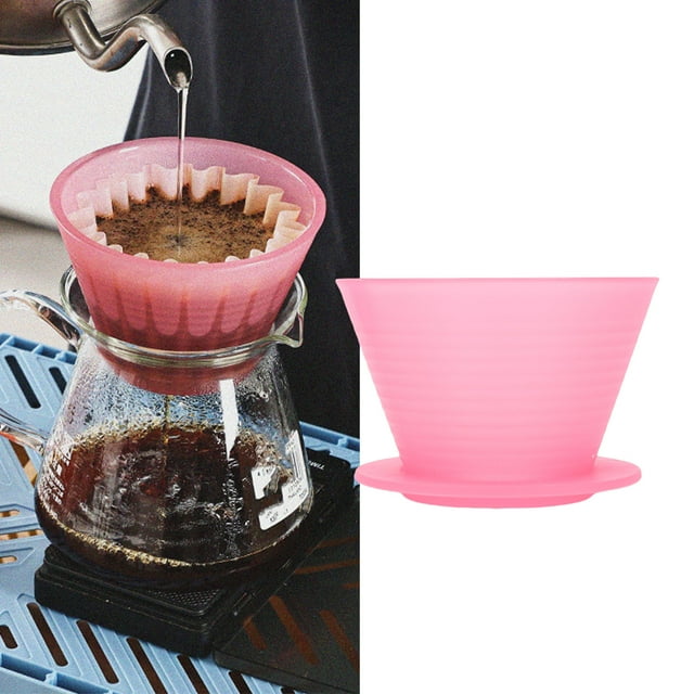 Filtre à Café Fond Plat avec Design Résistant à la Chaleur en PP de Qualité Alimentaire pour Maison Restaurant Bureau Brassage