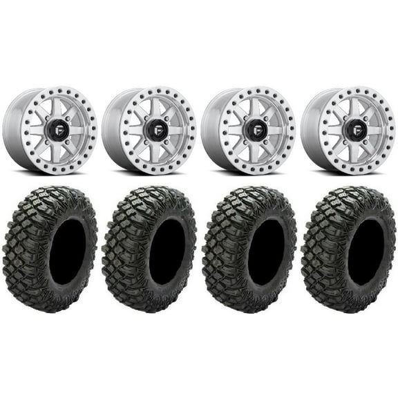 Fuel Maverick Bdlk Mh 15" Wheels 33" Crawler XR Tires Can-Am Commander Maverick Renegade Outlander Defender