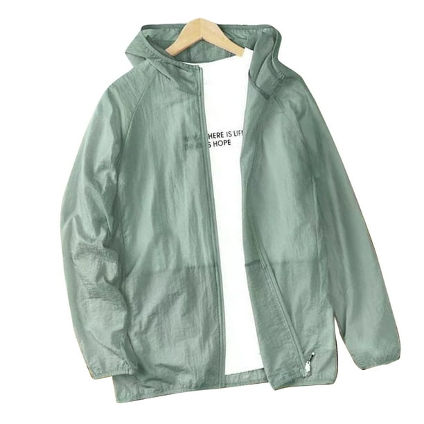 Sudadera con capucha protectora solar para hombre, chaqueta protectora solar para hombre, ropa protectora solar para hombre, chaqueta con protección solar UV creada magistralmente