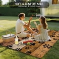 thumbnail image 4 of Yellow Brown Outdoor Rug for Patio/Deck/Porch, Non-Slip Large Area Rug 6 x 9 Ft, Farmhouse Dog Paw Vintage Indoor Outdoor Rugs Washable Area Rugs, Reversible Camping Rug Carpet Runner, 4 of 8