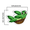 thumbnail image 4 of WIRESTER 2pcs Acrylic Fridge Magnet for Home Office Classroom Acrylic Magnets to Stick on Computer, Fridge, Dryer, Lockers - Sloth Never Worry & Upside Down Turtle, 4 of 7