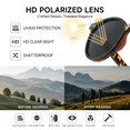 thumbnail image 3 of Round Polarized Sunglasses for Women Men Retro UV400 Protection Sun Glasses(Tortoise/Gray), 3 of 6