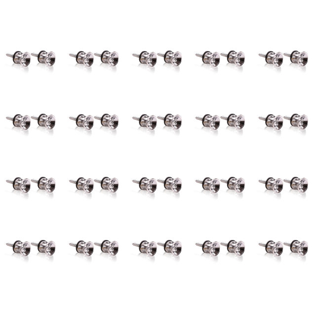 Guitarra 2x Clavijas Correa antideslizante Hebilla Pin de bloqueo para ukelele bajo Plata