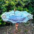 thumbnail image 3 of Bird Baths for Outdoors, Glass Bird Bath Bowl with Metal Birdbaths for The Garden Outside, Blue, 31 Inch Height, 3 of 8