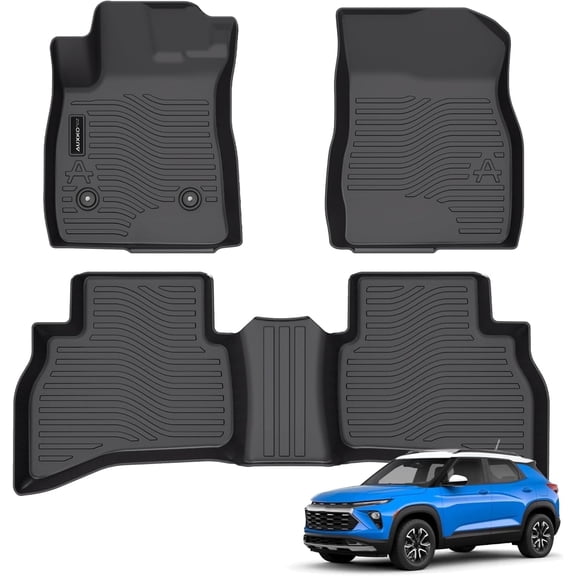 All Weather Floor Mats Fit for Chevrolet Chevy Trailblazer AWD 2021-2025 2026 TPE Rubber Liners Trailblazer AWD 2021-2025 2026 Accessories Set All Season Guard Odorless Anti-Slip Floor Mats