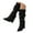 Black, variant on Slouch Mid Calf Boots for Women Chunky High Heel Ankle Booties Pull on Dressy Pumps Shoes