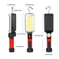 thumbnail image 3 of LED Work Light Rechargeable, Magnetic Portable Worklights, Metal Hanging Hook 2 Lighting Modes, Job Site Lighting for Car Repairing, Camping, Hunting Repairing, 3 of 8
