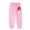 1#Pink2, variant on Kiijoy Little Girls Graphic Sweatpants Soft Relaxed Fit Active Jogger Pants, Sizes 5-6