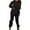 Black, variant on Lindreshi 2 Piece Sweat Suits for Women Women's Solid Hooded Pocket Long Sleeve Sweater Casual Two-Piece Long Sleeve Hooded Suit