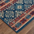 thumbnail image 5 of Feizy Home Collection 7.75' x 10.5' Blue and Orange Tribal Kazak Rectangular Area Throw Rug, 5 of 8