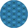 thumbnail image 1 of Ahgly Company Machine Washable Indoor Round Transitional Blueberry Blue Area Rugs, 4' Round, 1 of 7