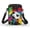 Color Splash Soccer Print, variant on POLERO Vintage Palm Tree Silhouette Pattern with Grunge Gradient Background Lightweight Crossbody Bag for Travel Work, 2 Zippers Adjustable Strap Cell Phone Purse