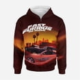 thumbnail image 4 of Sudadera con capucha y cremallera con estampado 3D de Fast & Furious para hombre y niño, estilo de carreras de carretera, superventas, para primavera y otoño, 4 of 5