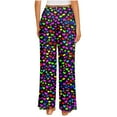 thumbnail image 6 of zbxnLI Plus Size Pajama Pants for Women Heart Printed Pjs Sleep Pants Comfort Waist Wide Leg Lounge Pants, 6 of 6