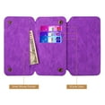 thumbnail image 6 of GSA Luxury Leather Flip Wallet Case For iPhone XS Max (6.5") - Purple, 6 of 8