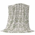 thumbnail image 6 of Farmhouse Sage Green Blanket Soft Cozy Warm Throw Blanket for Couch, Plush Fuzzy Flannel Fleece Blankets for Sofa, Vintage Flower Leaf Botanical Bed Blankets Lightweight Gifts for Women, 40"x60", 6 of 9