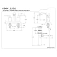 thumbnail image 5 of Kingston Brass KB4648SVL 4" Centerset Bathroom Faucet with Retail Pop-Up, Brushed Nickel, 5 of 5