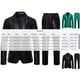 thumbnail image 3 of RKSTN 2PC Men's Tuxedo Suits Turndown Collar Single Breasted Button Printed Dress Suit Set Mens Oversized Lapel Slim Fits Print Blazer Jacket and Pant 2 Piece Set Wedding Performance Prom Dress Set, 3 of 5