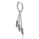 thumbnail image 2 of 1 par de pendientes colgantes de aro para mujer, elegantes pendientes únicos de acero inoxidable a la moda, joyería, 2 of 10