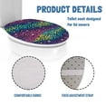 thumbnail image 5 of SEANATIVE Rainbow Leopard Print Toilet Lid Cover with Elastic Edge Toilet Seat Lid Covers Stretch Toilet Covers Set for Bathroom Fits Most Toilet Lids, Home Decoration, 5 of 6
