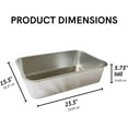 thumbnail image 7 of Midlee Stainless Steel Cat Litter Box- XL Size- 23.5" x 15.5" x 5.75", 7 of 7