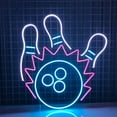 thumbnail image 2 of Craftnamesign Bowling Ball Neon Sign, Bowling Game Store Decor Signboard, 2 of 4