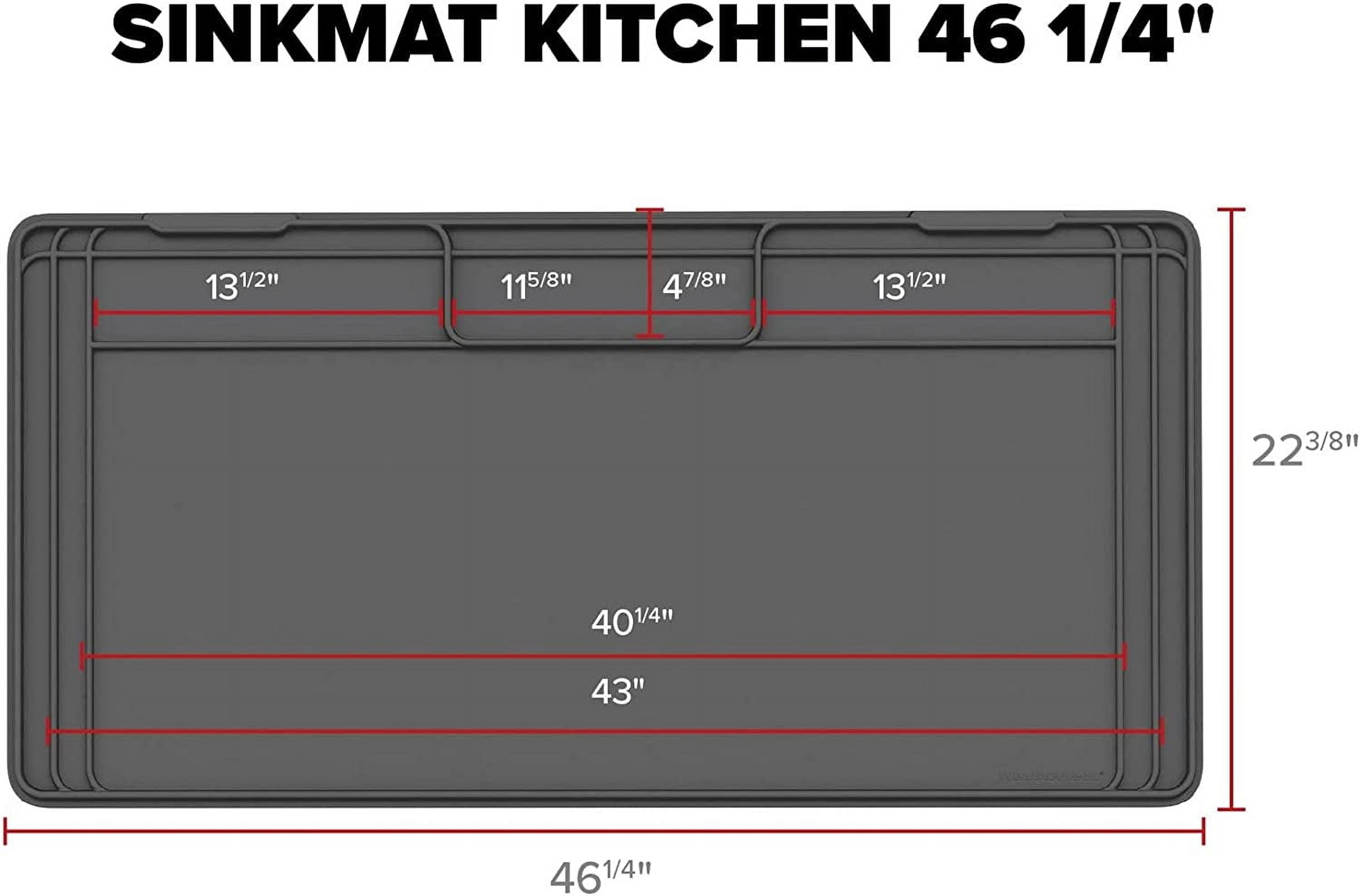 FeGe  SinkMat – Waterproof Under Sink Liner Mat for Kitchen Bathroom – 46” x 22” Inches - Durable, Flexible Tray – Home undersink Organizer Must Haves, Tan