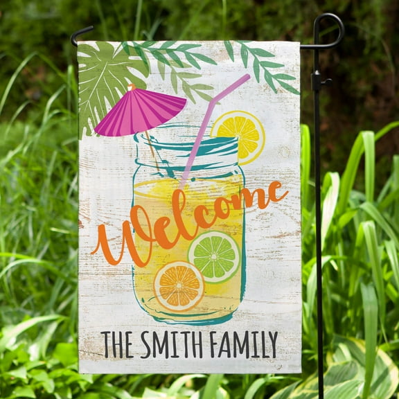 Happy Hour Personalized Garden Flag