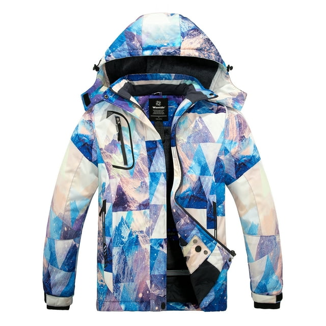 Wantdo Women’s Mountain Snow Waterproof Ski Jacket Detachable Hood ...