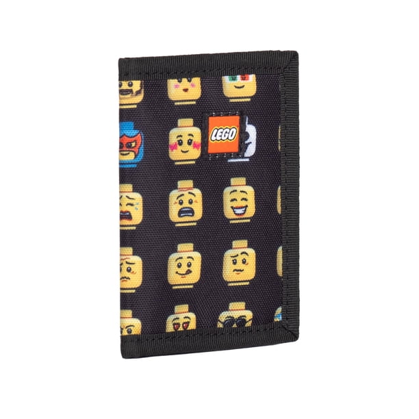 LEGO Trifold Wallet, Kids Unisex Wallet for Boys and Girls, with Clear ID Window, Card and Cash Pockets and Secure Hook and Loop Closure, Minifigure