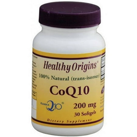 Healthy Origins CoQ10, Kaneka Q10, 100% Natural, 200mg, 30 CT