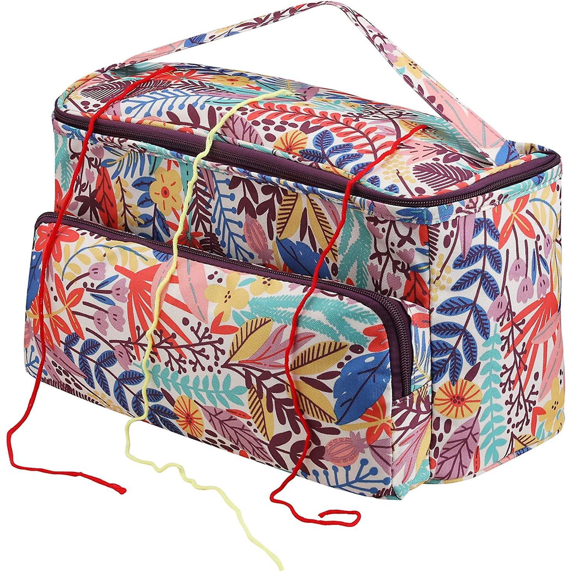 2 Sacs à Tricoter Portable Pour Laine - Rangement Petit Projet | Anti-Emmêlement Fil - Tissu Oxford Durable
