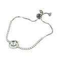 thumbnail image 3 of Brilliant-cut Cubic Zirconia Tennis Slider Bracelet, Silver, 3 of 5