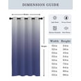 thumbnail image 6 of Blue Gray Thermal Insulated Blackout Curtains for Bedroom 45 Length Gradient Room Darkening Curtain 1 Panel Grommet Window Curtain Drape for Living Room Nursery Room, 6 of 7