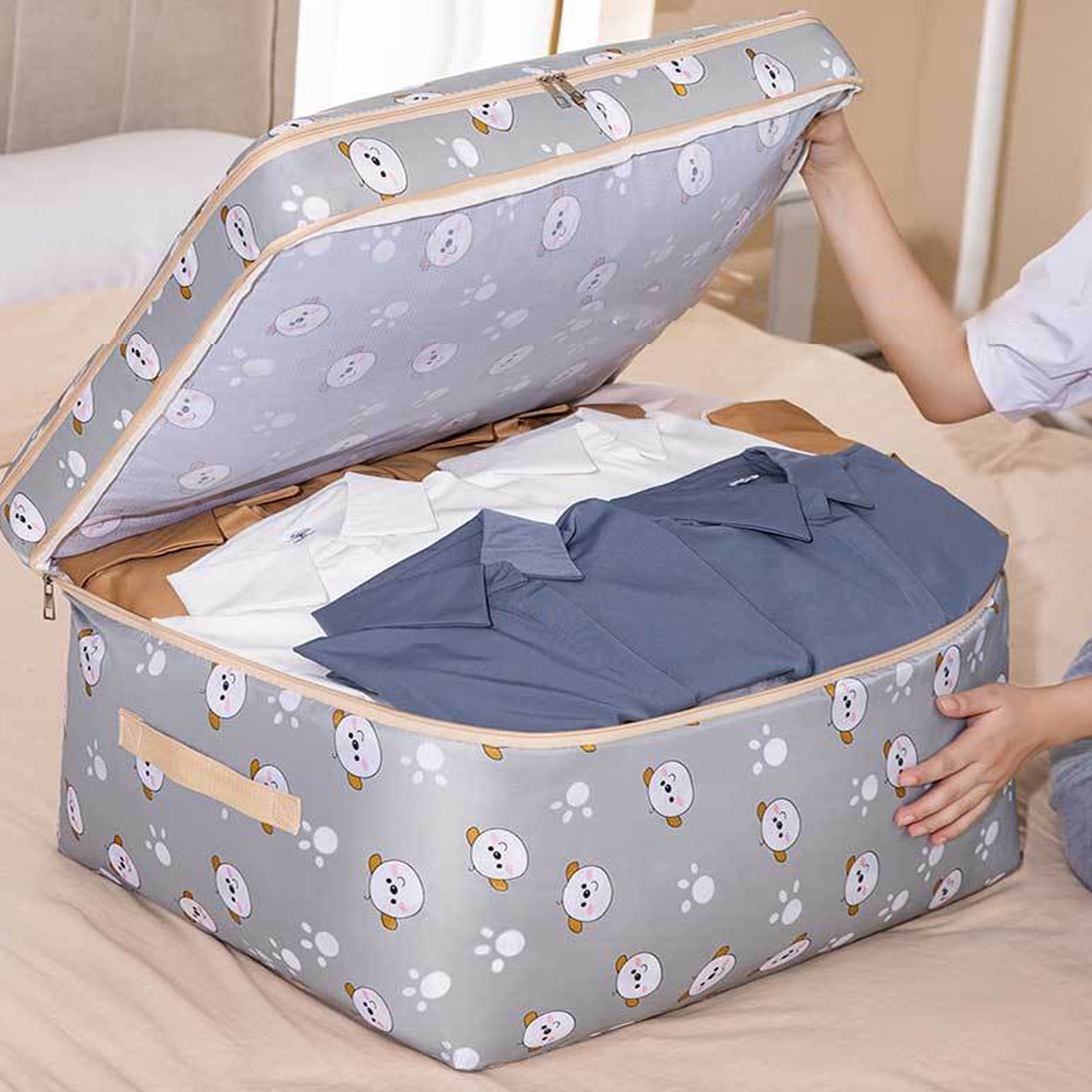 Large Storage Bags, Folding Moving Comforter Blanket Storage Bags
