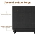 thumbnail image 5 of Aufeile Modern Sideboard, Buffet Cabinet with Adjustable Shelf, Farmhouse Accent Storage Cabinet for Kitchen, Living Room, Dining Room, Entryway, Black, 5 of 8