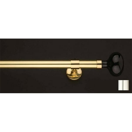 - Flora 1163 Curtain Rod Set - 1.25 in. - Chrome - 110 in.