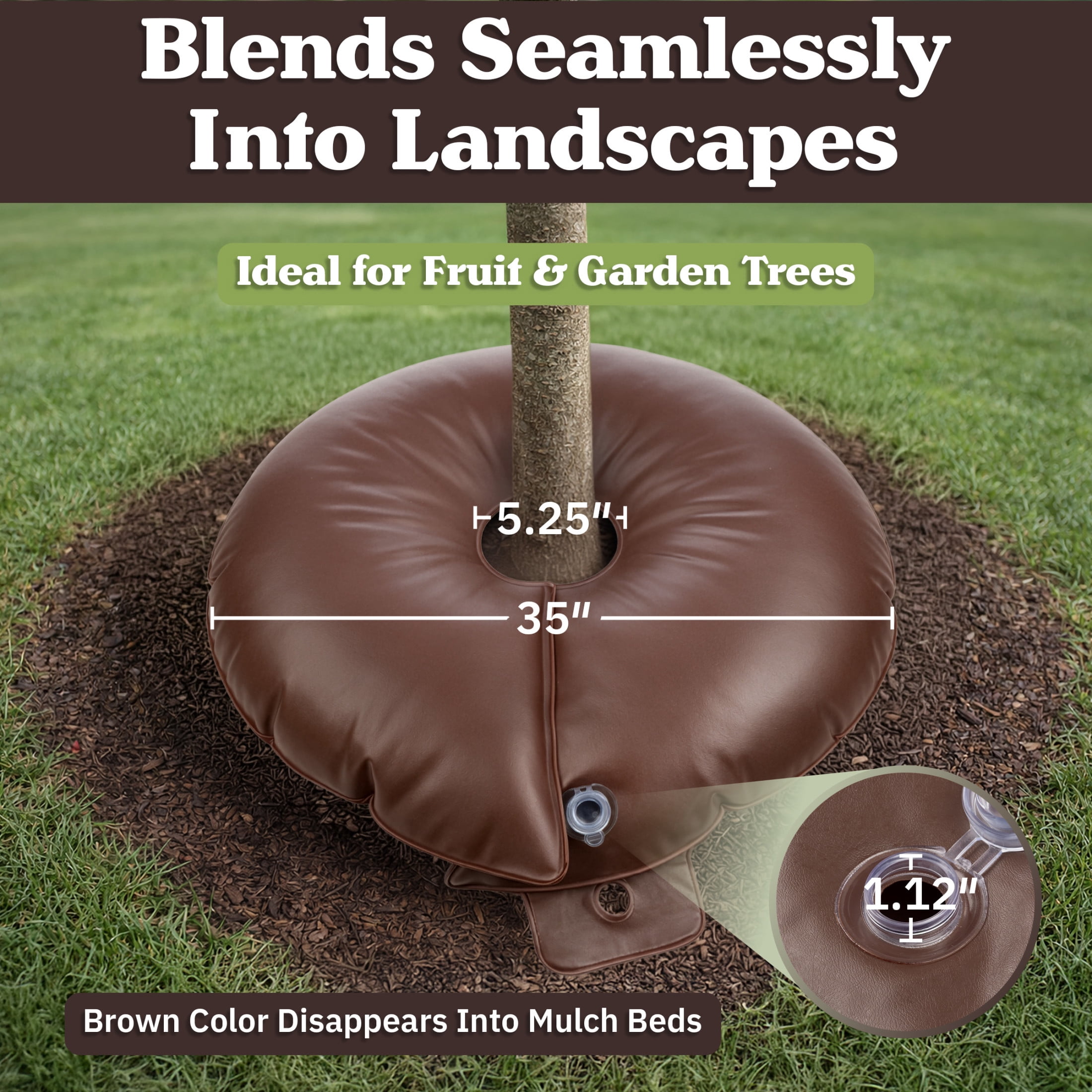 Pure Garden 15 Gallon Tree Watering Ring - Heavy Duty PVC Automatic Drip Irrigation System